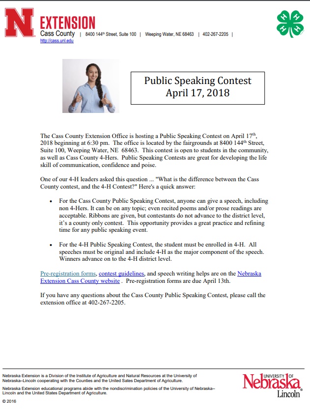 4H speaking contest