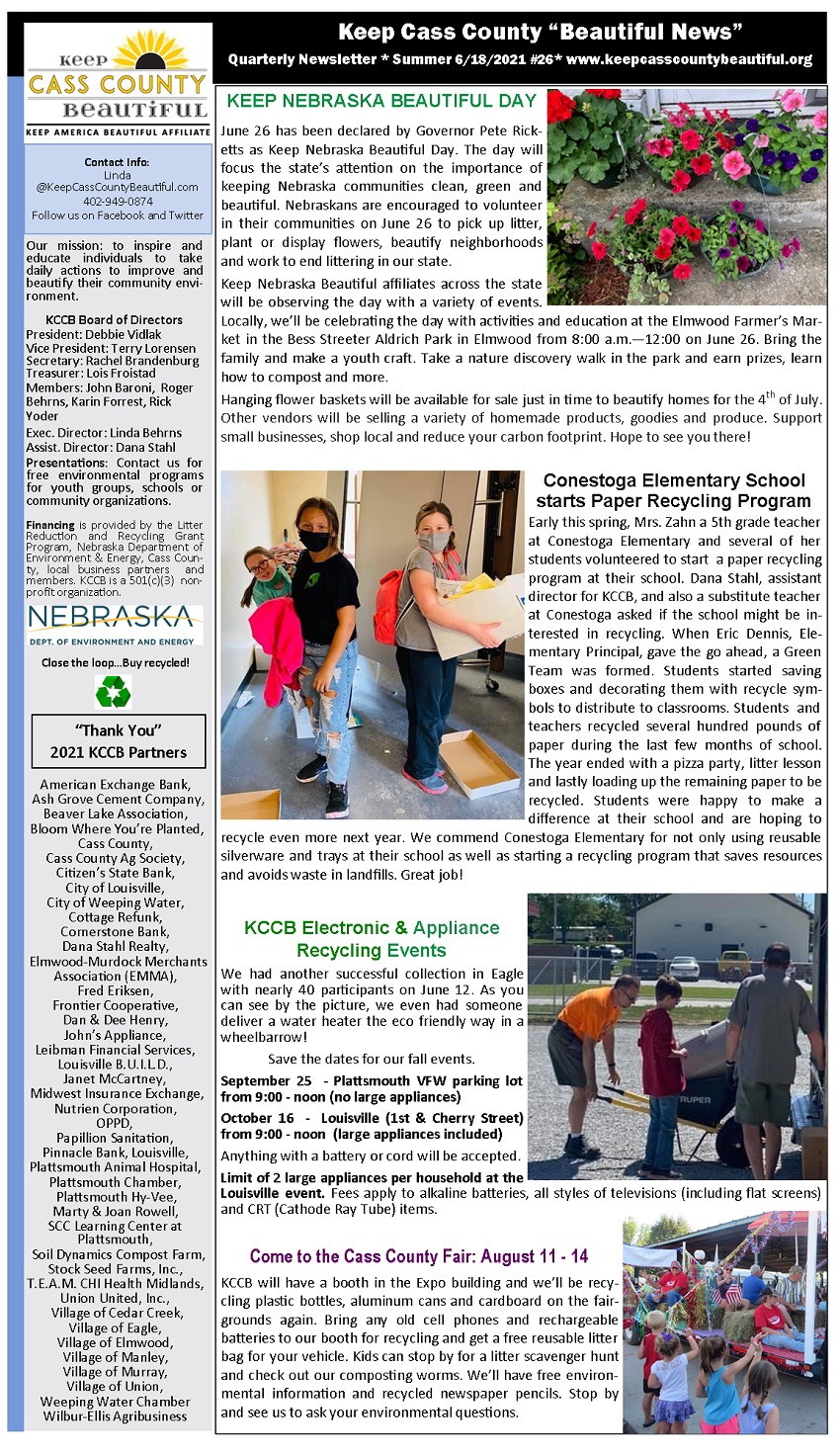 2021 06 18 Summer Newsletter page 1