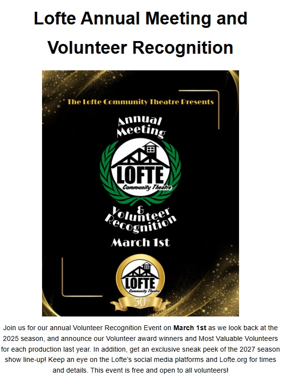 Lofte Volunteer recognition