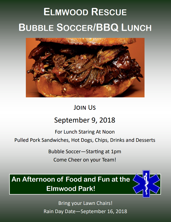 Bubble Soccer Elmwood Food