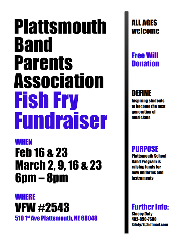 Plattsmouth Band Parents Fish Fry