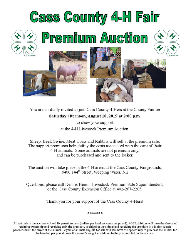 Livestock Auction Poster 2019