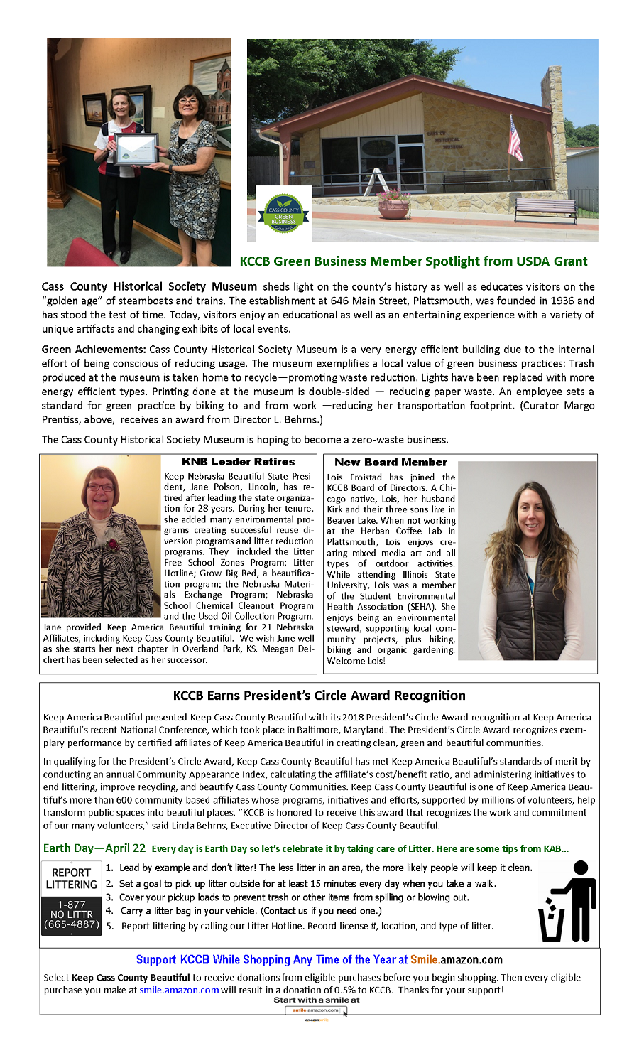 2019 Spring Newsletter pg. 2