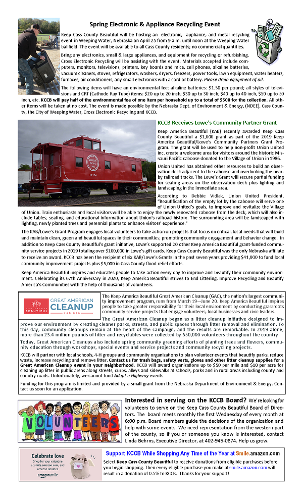 2020 Winter Newsletter page 2